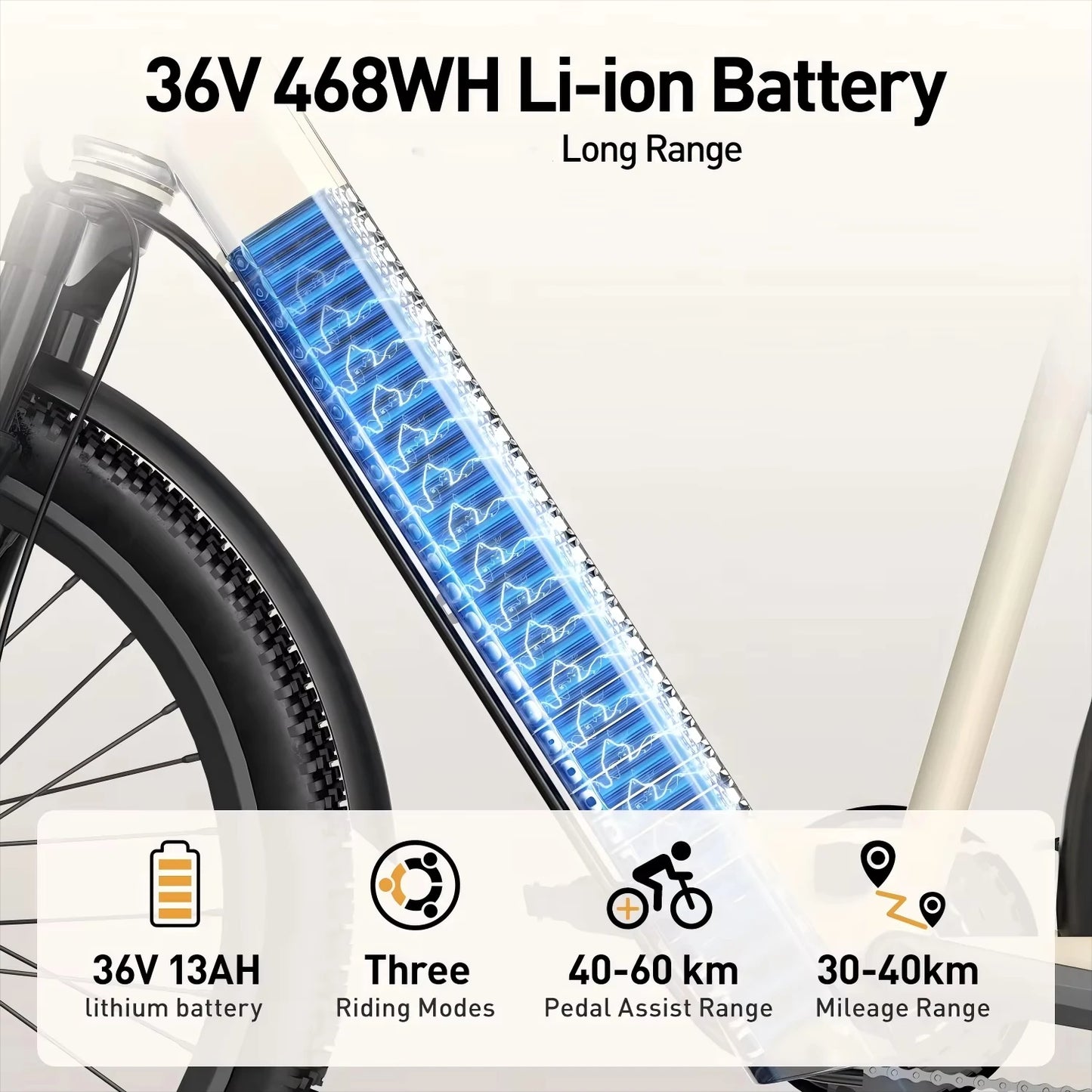 Aairsk SU7 E-bike 250W Motor 36V13AH City Commute Electric Bike 24 inch Tire NFC Key Men and women cycling Electric Bicycle