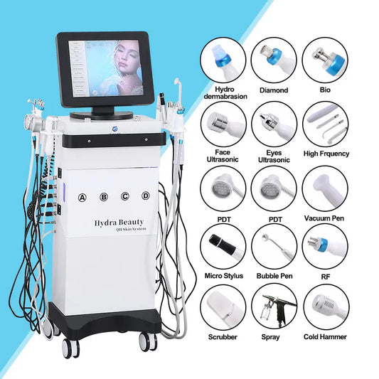 NEW EST 14 in 1 Women Aesthetic Beauty Equipment Bubble Oxygenation Scrubber Facial Machine