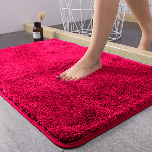Non-slip Absorbent Bathroom Mat Long Hair Polyester Microfiber Quick Dry Nonslip Super Absorbent Bath Rug