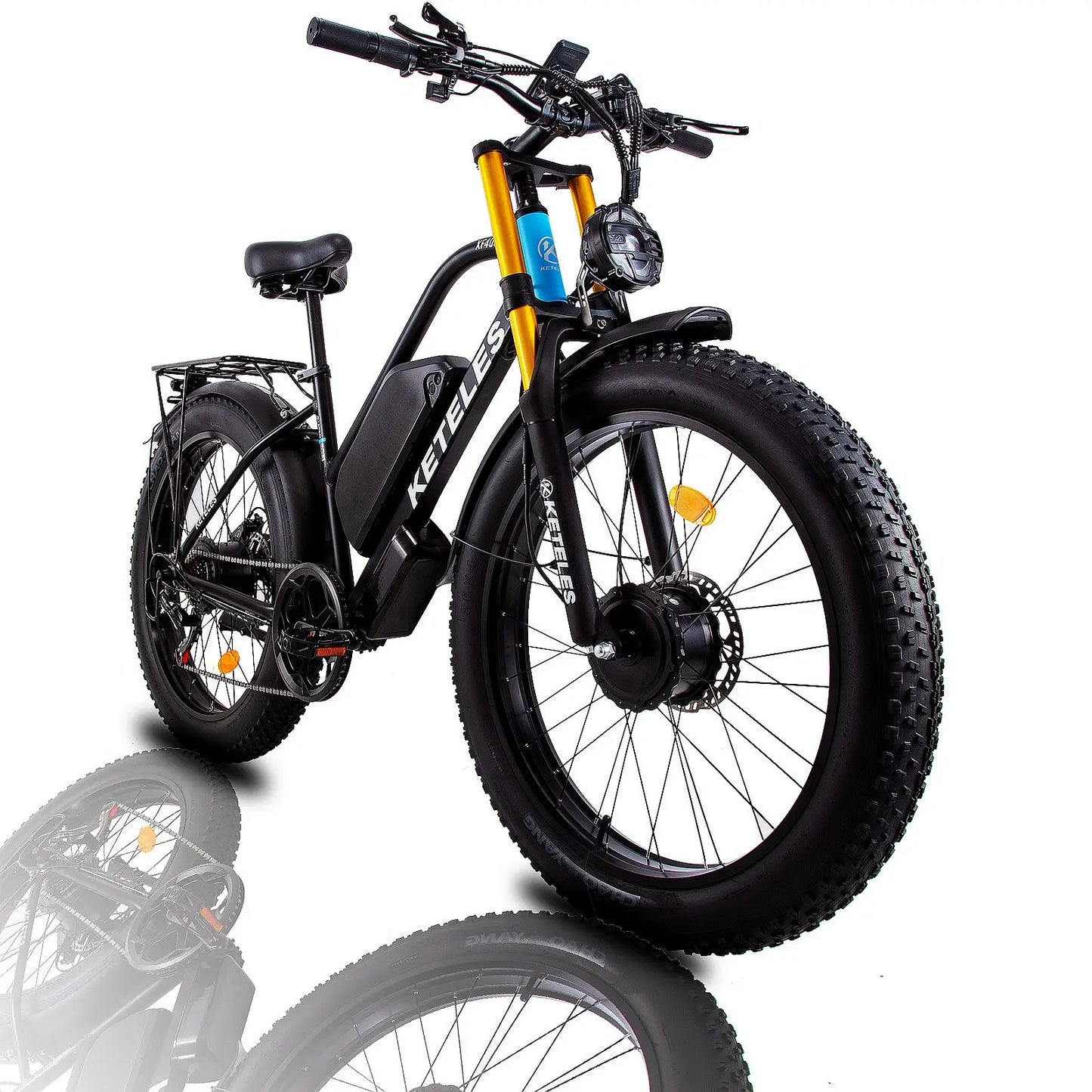 2000w Dual Motor 23ah E-bike KETELES Brushless 30MPH Aluminium Alloy 26 inch Hydraulic Disc Brake with Power Cut-off Feature