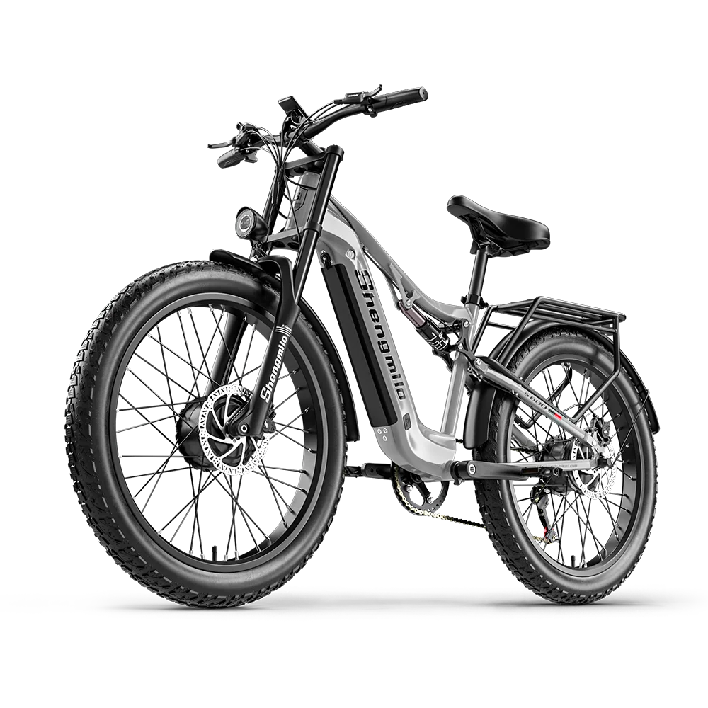 Shengmilo S600 Adult Electric Mountain Bike - 2000W Dual Motors 48V17.5AH Battery 26 Inch Wide Tire E-Bike for Men