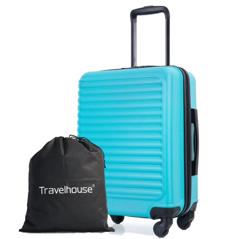 Travelhouse 20" Carry on Luggage Lightweight  Hardside Suitcase with Spinner Wheels