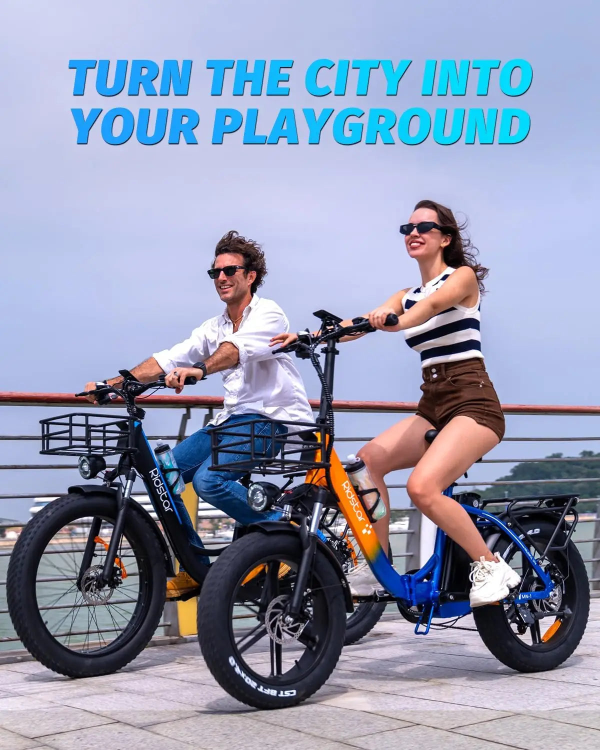 Ridstar Folding Electric Bike for Adults 1000/1500W 30MPH 48V 15/20Ah 20/26" Fat Tire City Commuter Foldable EBike for Men Women