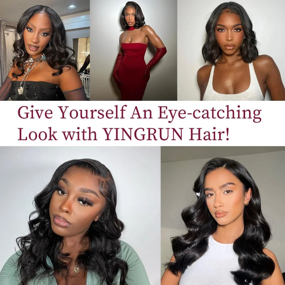 Wear And Go Glueless Bob Wig Human Hair Short Body Wave Lace Front Wigs Pre Cut Brazilian Hair 4X4 Hd Lace Closure Wig For Women