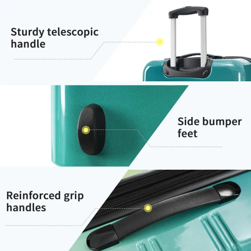 Hardshell Luggage Sets 3 Piece Gradient Color Expandable Suitcase with Spinner Wheels and TSA Lock Lightweight 20" 24" 28" Avail