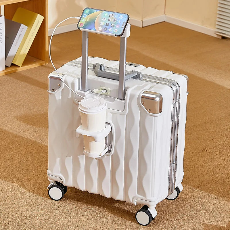 Luggage Sets Suitcase Women's Boarding Trolley Case Small and Lightweight 18-inch Quality Travel Password