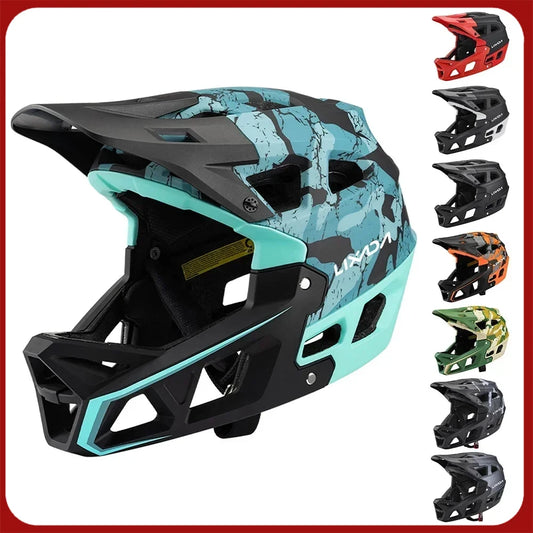 Full Face MTB Helmet for Downhill Racing Adults with 31 Vents & Adjustable Visor, Men/Women Mountain Bike Safety Cycling Gear