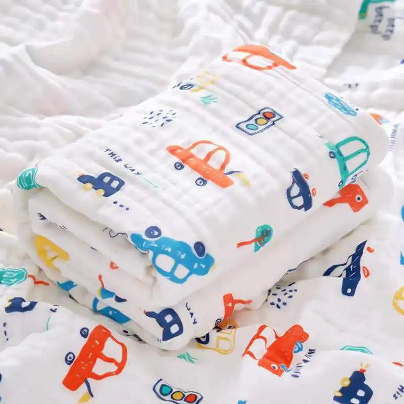 Baby bath towel, cotton four layer gauze, high-density baby product, newborn children's blanket towel, wrapped in newborn duvet