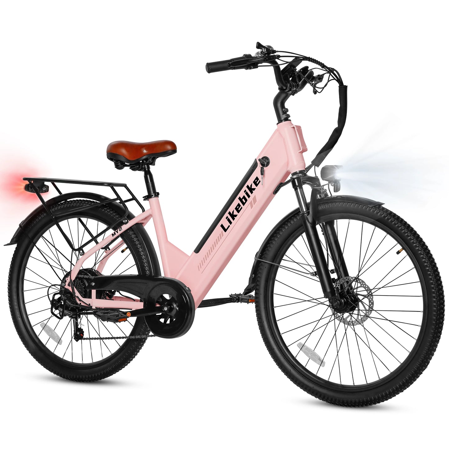 LikeBike MY2 E Bike 1500W Peak Motor 48V15AH Removable Battery Electric Bike Dual Disc Brakes One Year Warranty Electric Bicycle