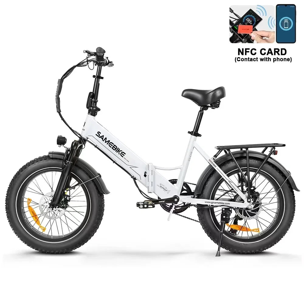 Folding Electric Bicycle 750W Motor 48V13AH Lithium Battery Disc Brake E-bike Adult City Travel 20*4 Inch Fat Tire Electric Bike