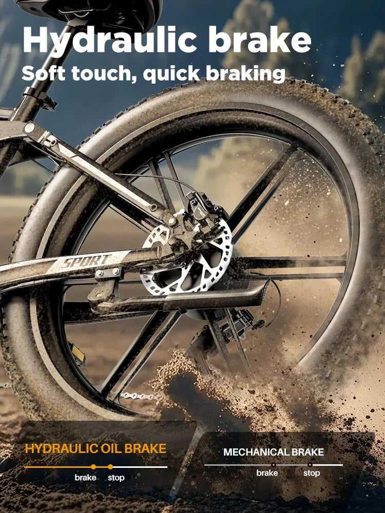 OTIDA OT80 Electric Bike 2000W Dual Motors,48V20AH Battery Long Range,26Inch MTB Electric Bicycle for Adults,Off-Road Ebike