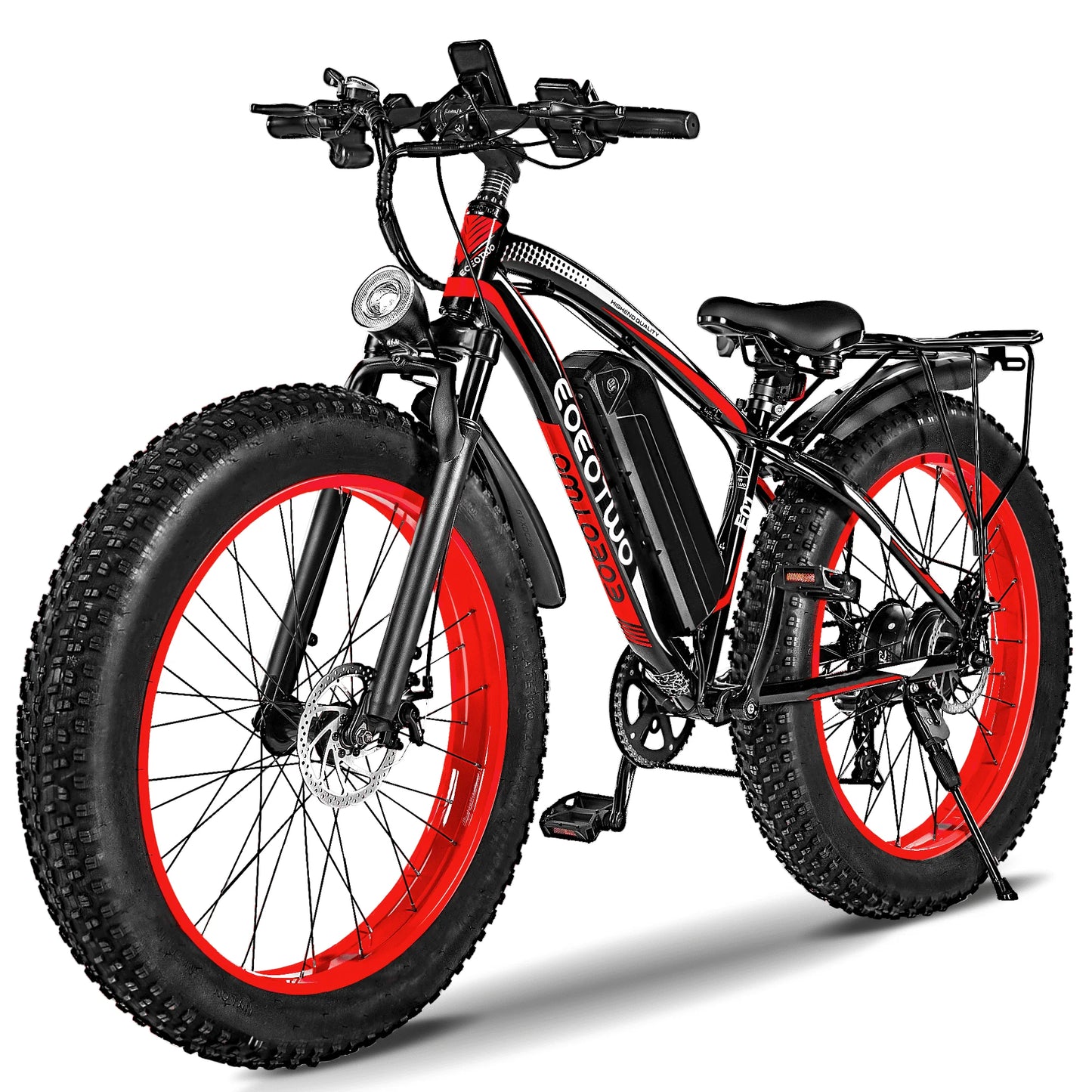 EOEOTWO E01 Electric Bike Adult 26" Fat Tire 1500W Peak Motor Electric Bicycle 34Mph Mountain E Bike 60Mile Range 48V15AH E Bike