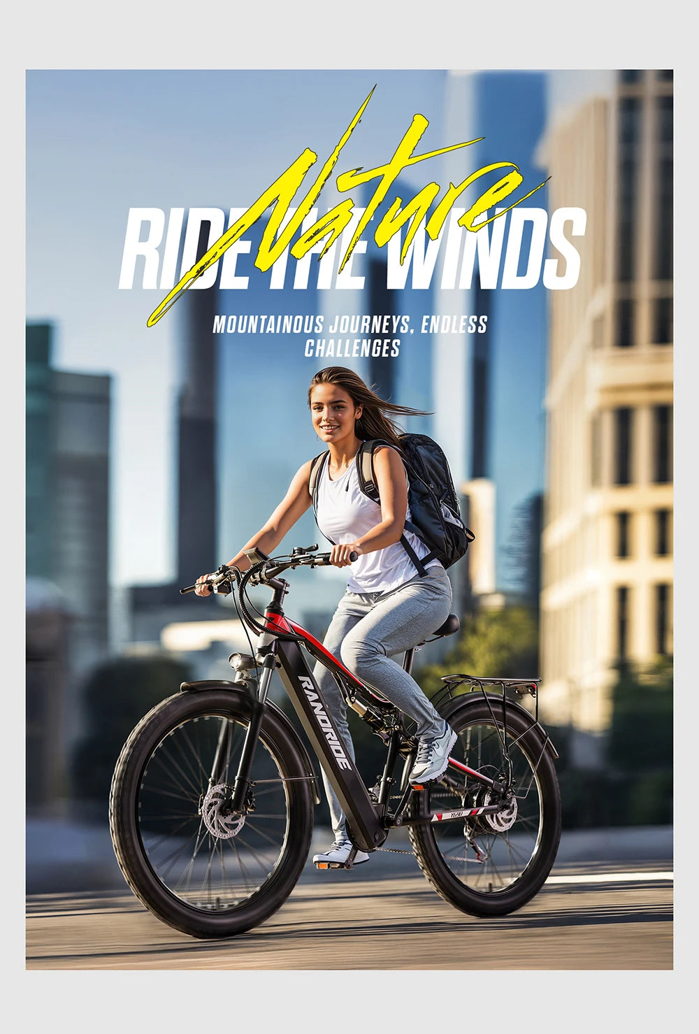 RANDRIDE YG90 1000W Electric Mountain Bike US Stock Fast Delivery 48V 17Ah Full Suspension Hydraulic Brakes E bike