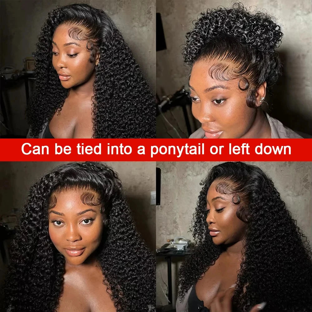 40 Inch 360 Full Lace Wig Deep Wave Frontal Wigs Brazilian Curly Human Hair Wigs Hd 360 Lace Wigs Invisible Drawstring For Women