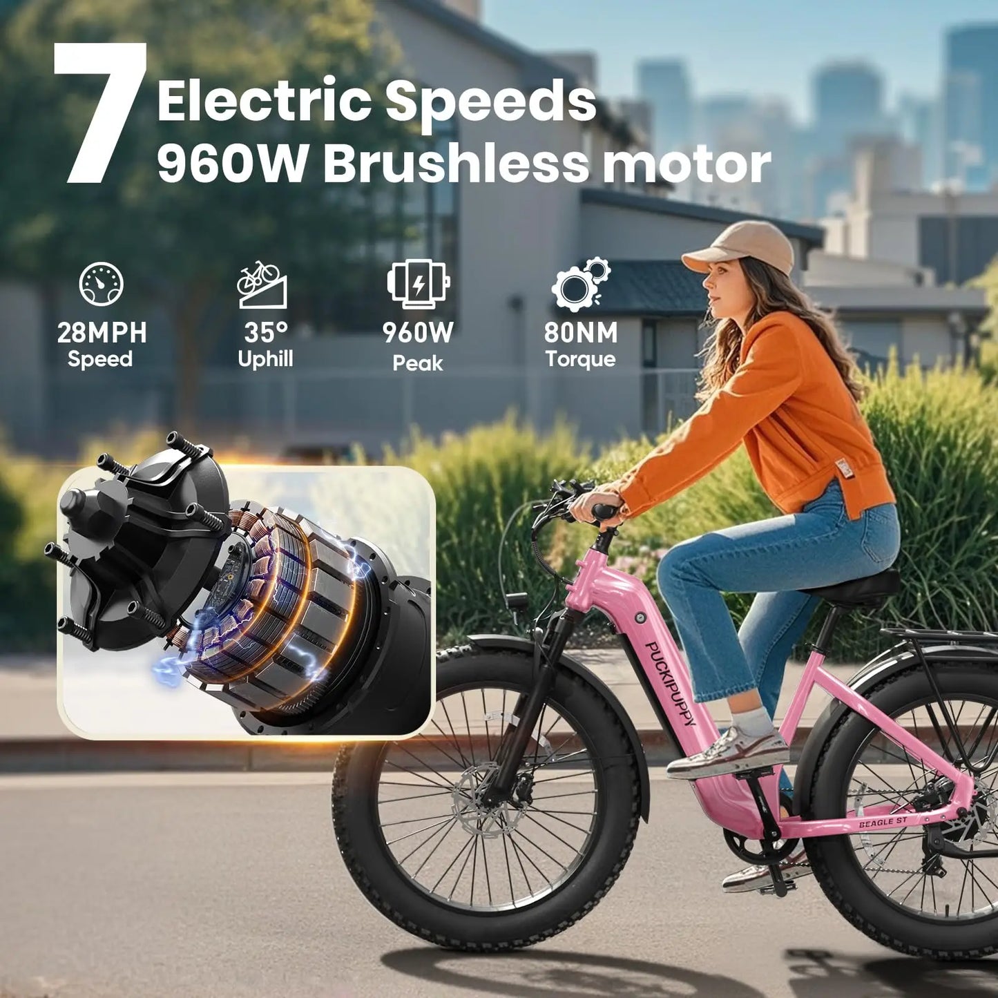 PUCKIPUPPY Beagle ST Electric Bike For Adults With Luxury Accessory Pack And Extra Batteries Electric Mountain Hunting EBike