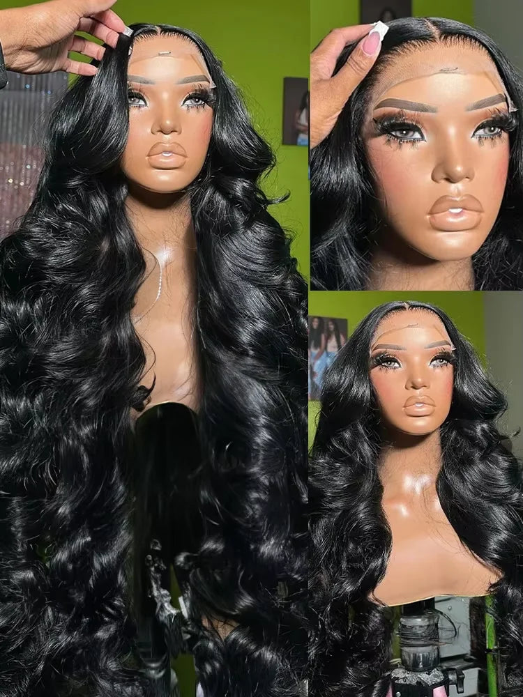 30 Inch Body Wave 13x6 Hd Lace Frontal Wig 250 Density 100% Peruvian Human Hair Pre plucked Lace Front Wigs For Black Women