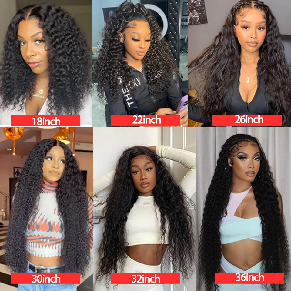 40 42 Inch 13x4 13x6 Water Wave HD Lace Front Wigs For Black Women Curly 360 Full Lace Wigs Human Hair Wet Deep Wave Frontal Wig