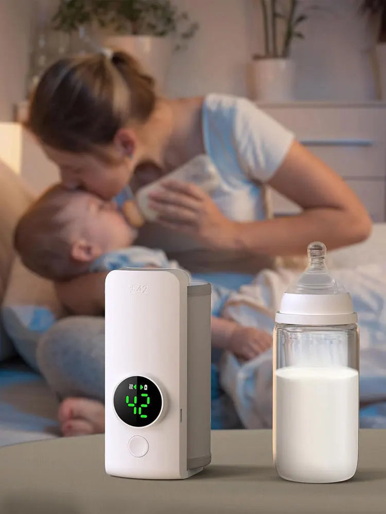 Portable Bottle Warmer with Temperature Control Baby Bottle Warmer Travel Warmer for Comfortable Baby Feeding On The Go