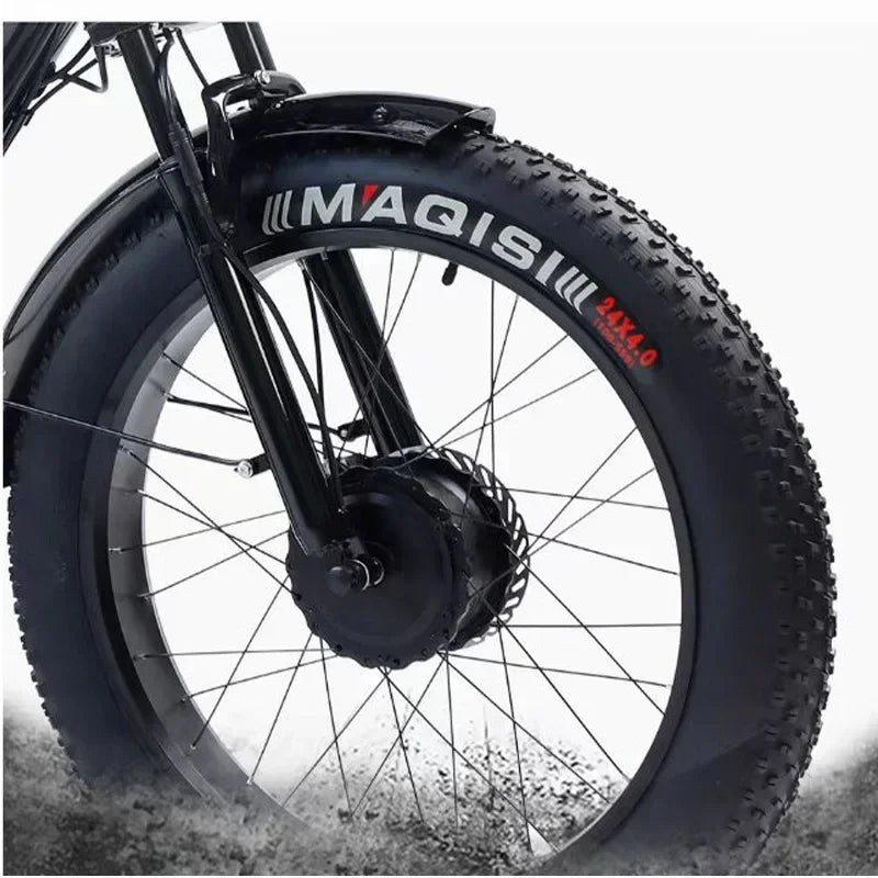New Electric Tricyle Adult Electric Bicycle 24Inch Fat Tire 750W48V15AH Mobile Battery Mountain Ebike 3Wheel Electric Cargo Bike