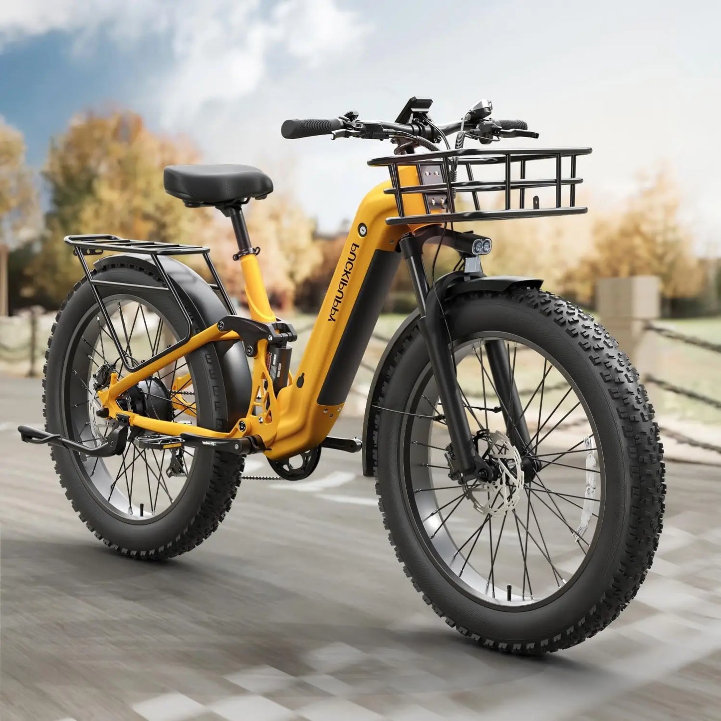 PUCKIPUPPY Boxer-ST Electric Bike 960W 48V 20AH Electric Bicycles 26" x 4" Fat Tire Full Suspension Ebike with 2-Year Warranty