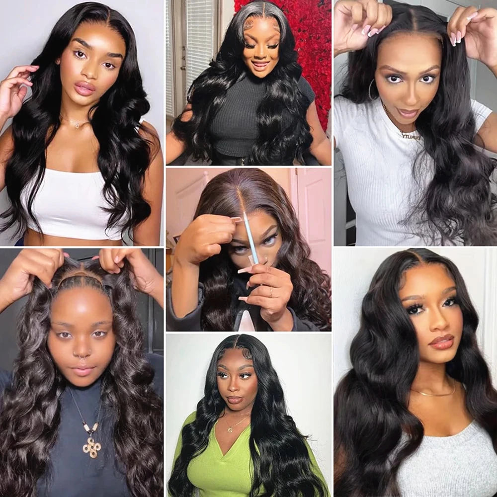 Silkwave Pre Cut Wear Go Body Wave Glueless Wig Human Hair 100% Pre plucked 4x4 5x5 Transparent Lace Closure Wig for Black Women