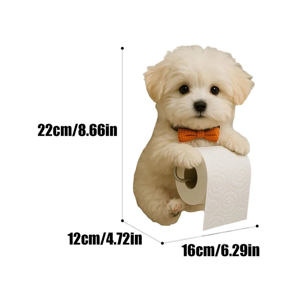 Cute Toilet Paper Holder Wall Mounted Toilet Paper Roll Rack Cat Shape Tissue Dispenser Racks Roll Paper Storage Stand For Home