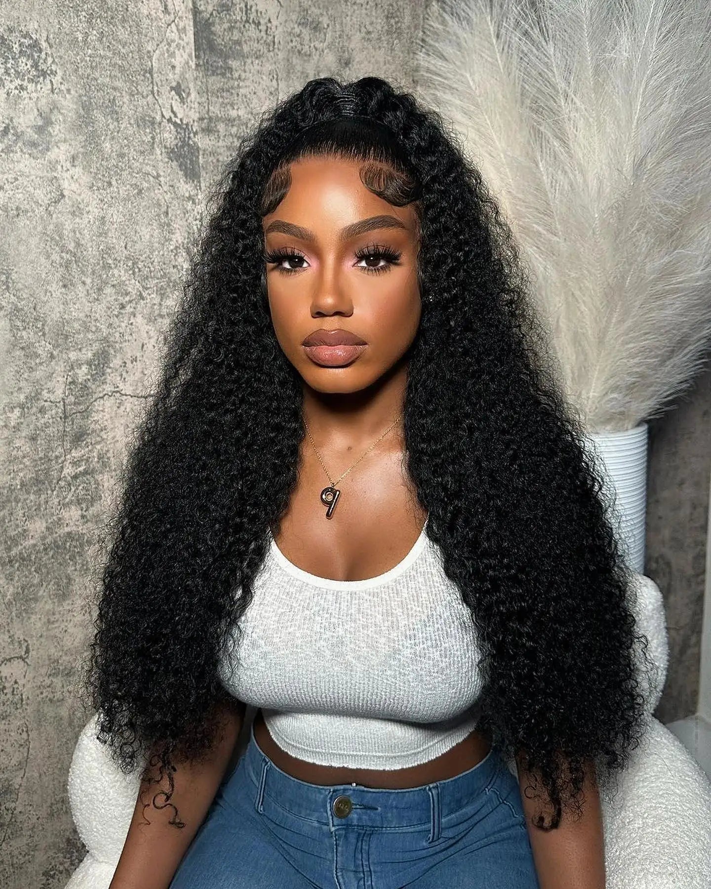 46 Inch Curly Wigs Deep Wave Human Hair 13x6 Lace Frontal Wigs 300% Density Glueless Wigs Human Hair 13x4 360 HD Lace Front Wigs