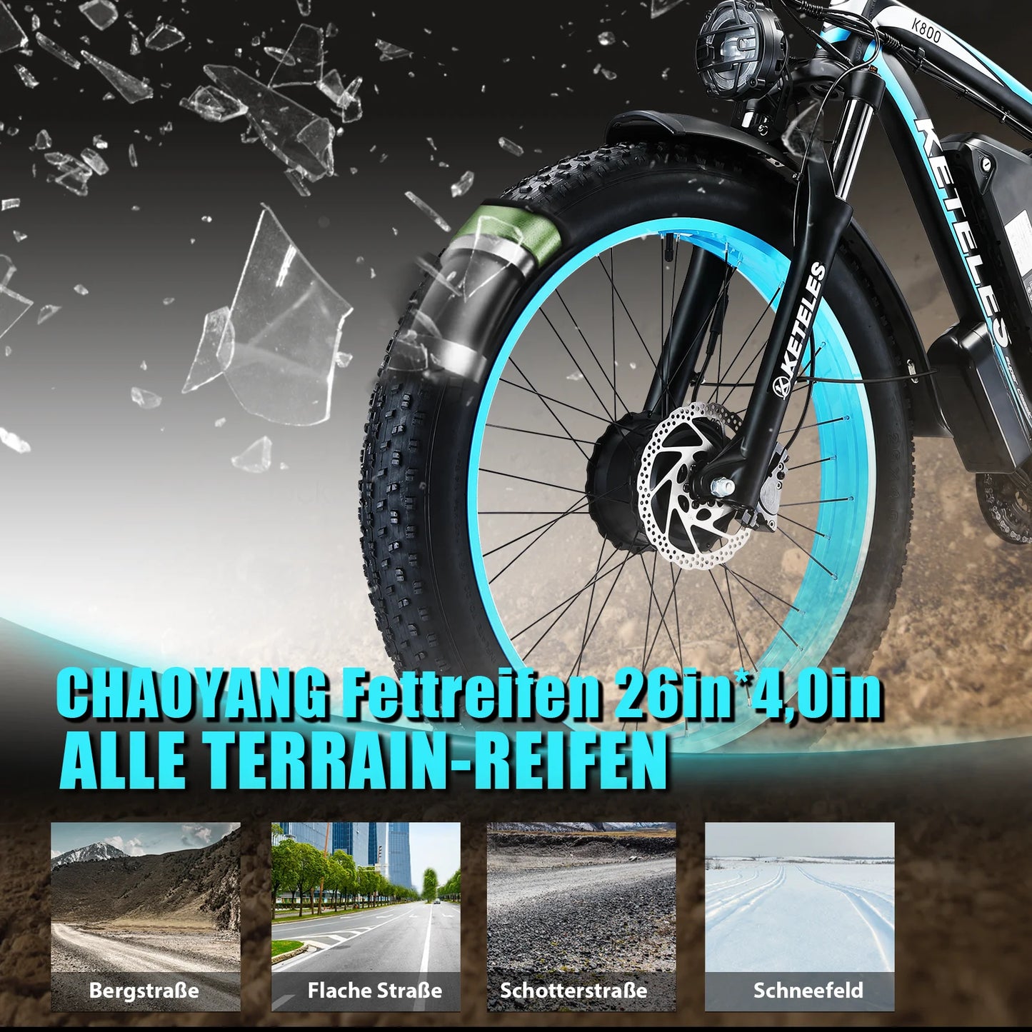 KETELES 2000W Dual Motor K800 Electric Bicycle For Adults Mountain Fat Bike 23ah Lithium Battery 48V Electric Hybrid Bike