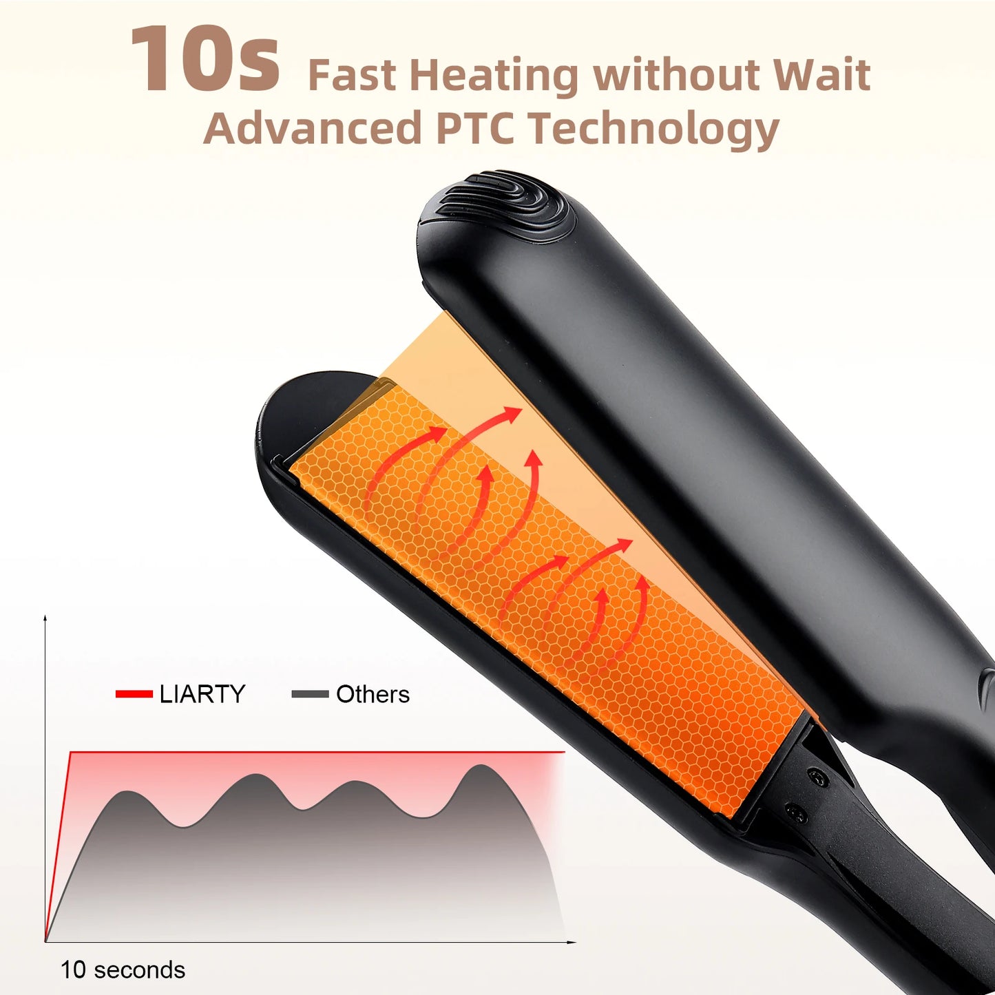 Hair Straightener 10S Quick Heating 12 Temperature Adjustment Curling Iron Hair Styling Appliances