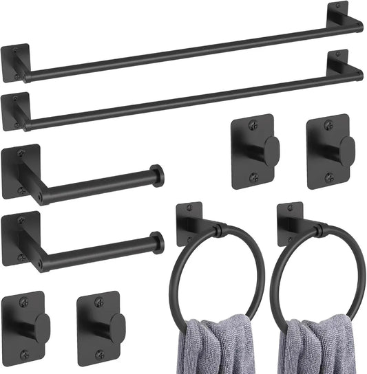 10 Pieces Bathroom Accessories Set, Bathroom Hardware Set, 24 inch Towel Bar, Towel Racks for Bathroom