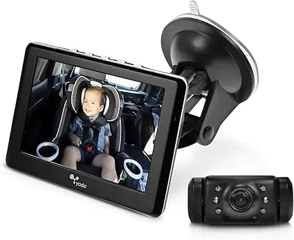 | Car Portable Baby Monitor with Night Vision Cam, Wireless Transmission, Universally Compatible, 4.3” Digital Display, Mounts