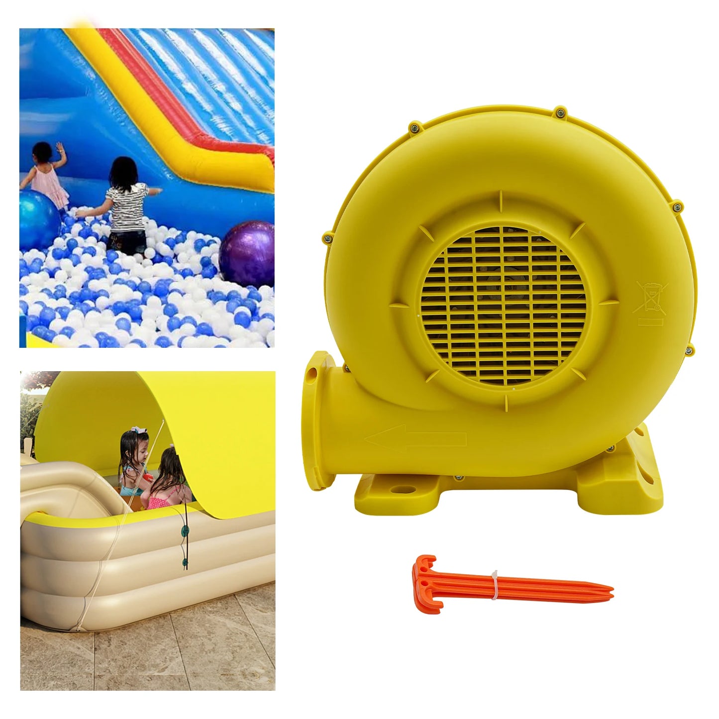 750W(1HP) blower, commercial inflatable bounce blower, ideal for inflatable bounce houses, bouncy castles（UL certification）