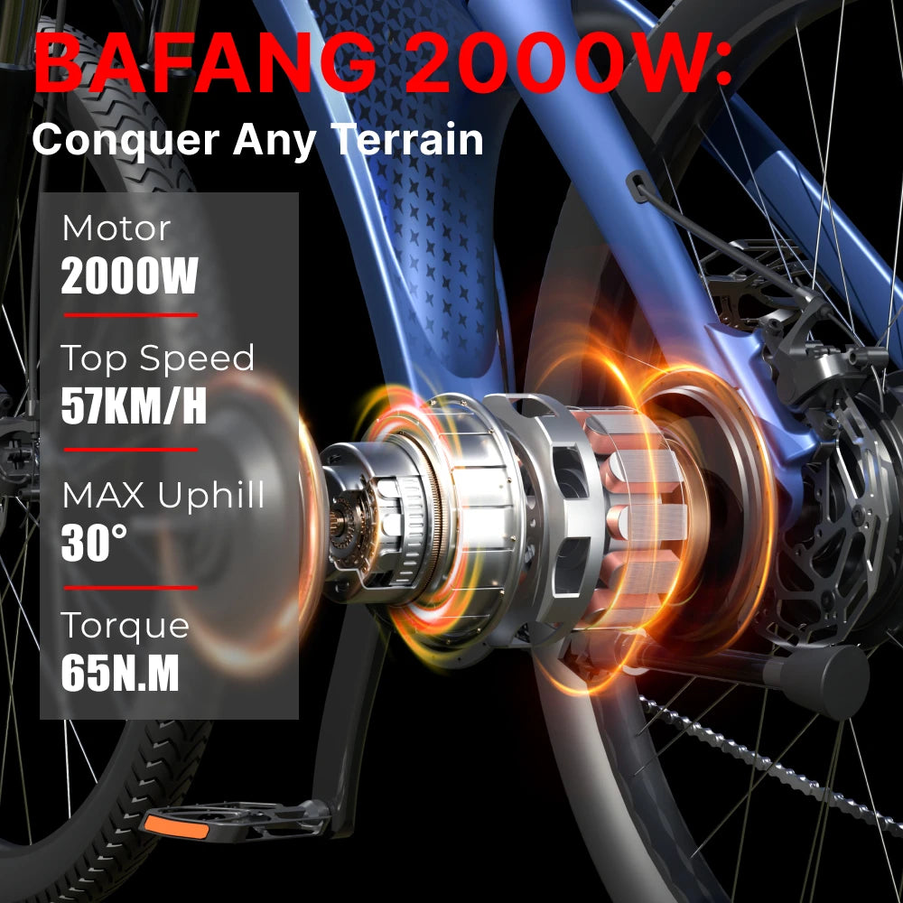 HUANCI Q5 E bike 2000W motor Off-Road Electric bike 48V 20AH electric bicycle 57km/h electric bikes for adult 27.5 Inch ebikes