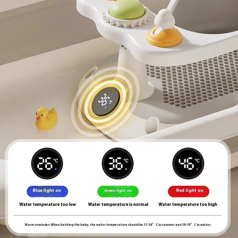 Baby Bathroom Seat Upholstered Travel Home Foldable Baby Bathroom Seat With Suction Cup Surround Baby Bath Chair