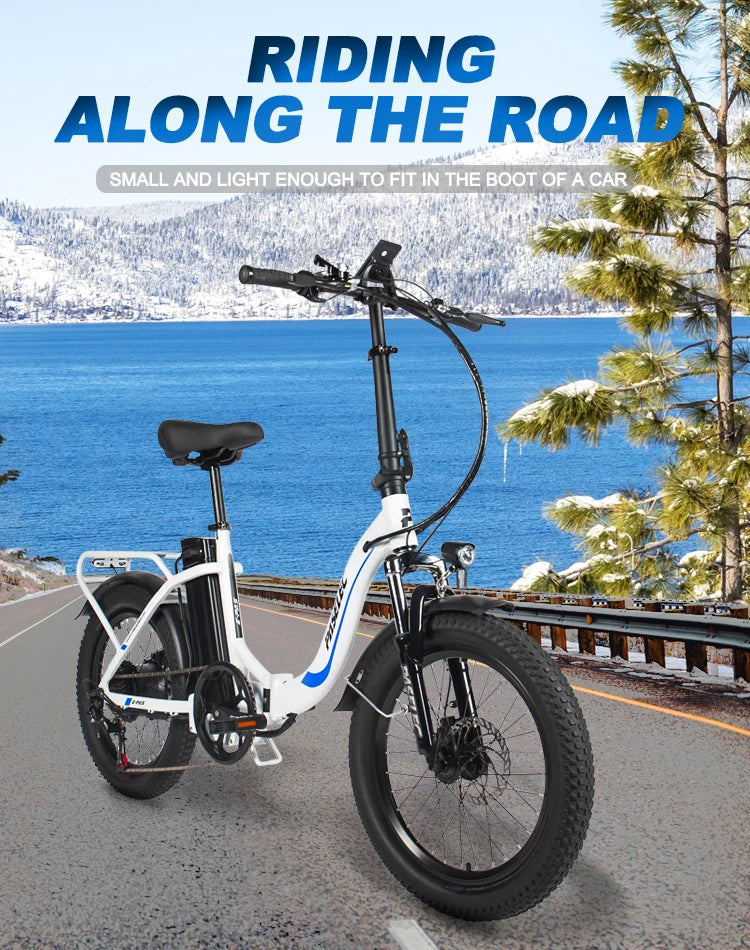 850W Peak Motor 20" Folding Electric Motorcycles Mountain E Bike For Adults, 27.5Mph 53Miles 48V 16AH Electric Bicycle Ebike