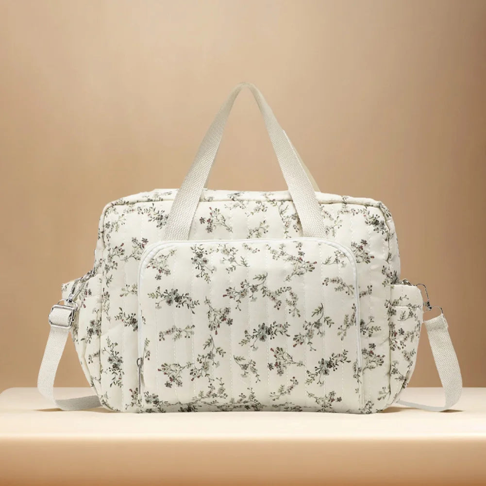 Floral Maternity Bag Large Capacity Maternity Pack Toiletry Luggage Bag for Labor and Delivery