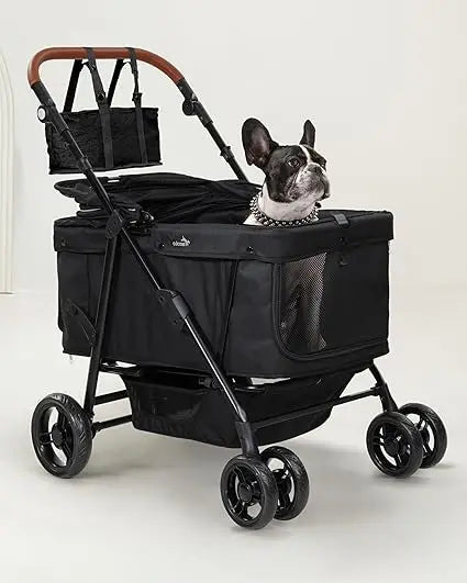 Stroller for Large & Medium Dogs (20–132 lbs), Pet Stroller for 2 Small Dogs, Extra Large Heavy Duty, Foldable & Ventilated
