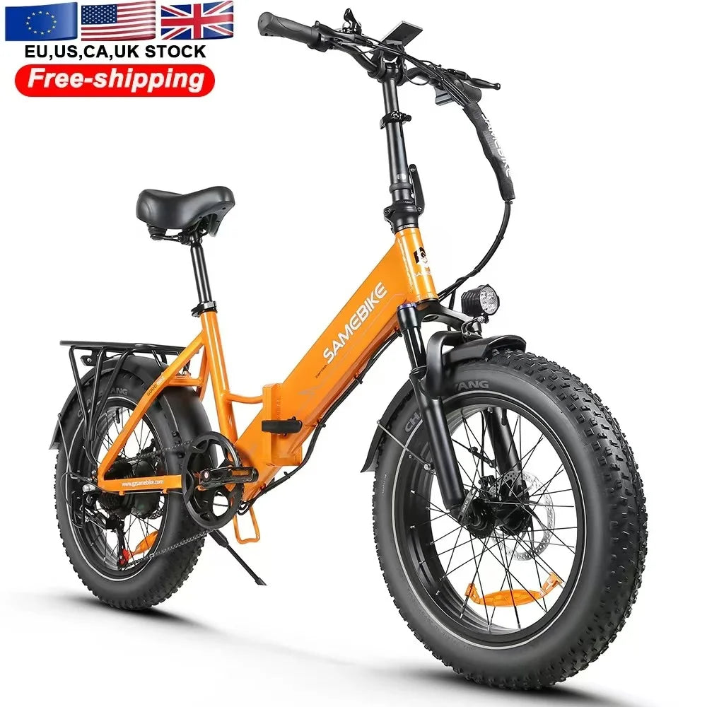 Folding Electric Bicycle 750W Motor 48V13AH Lithium Battery Disc Brake E-bike Adult City Travel 20*4 Inch Fat Tire Electric Bike