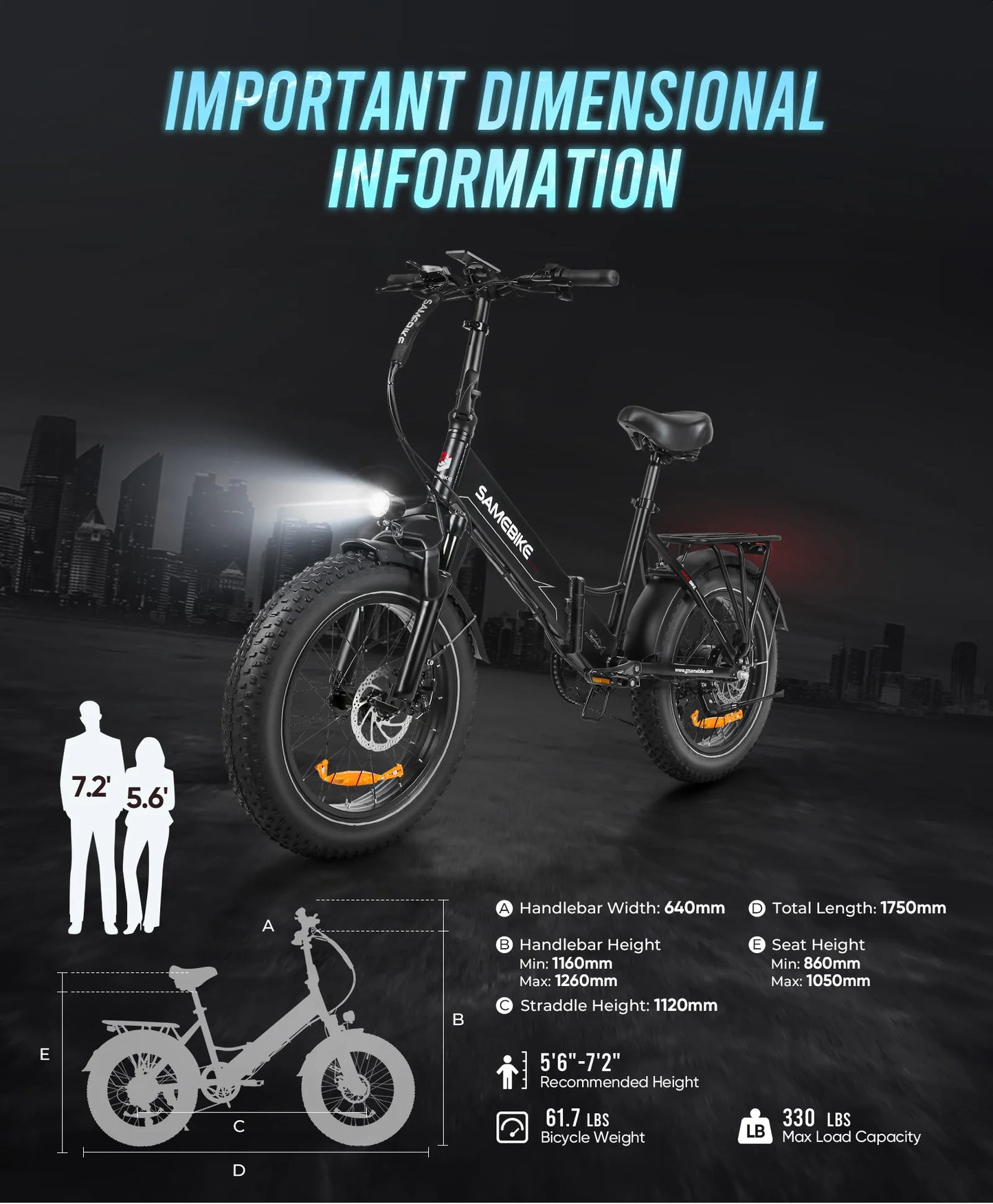 Folding Electric Bicycle 750W Motor 48V13AH Lithium Battery Disc Brake E-bike Adult City Travel 20*4 Inch Fat Tire Electric Bike