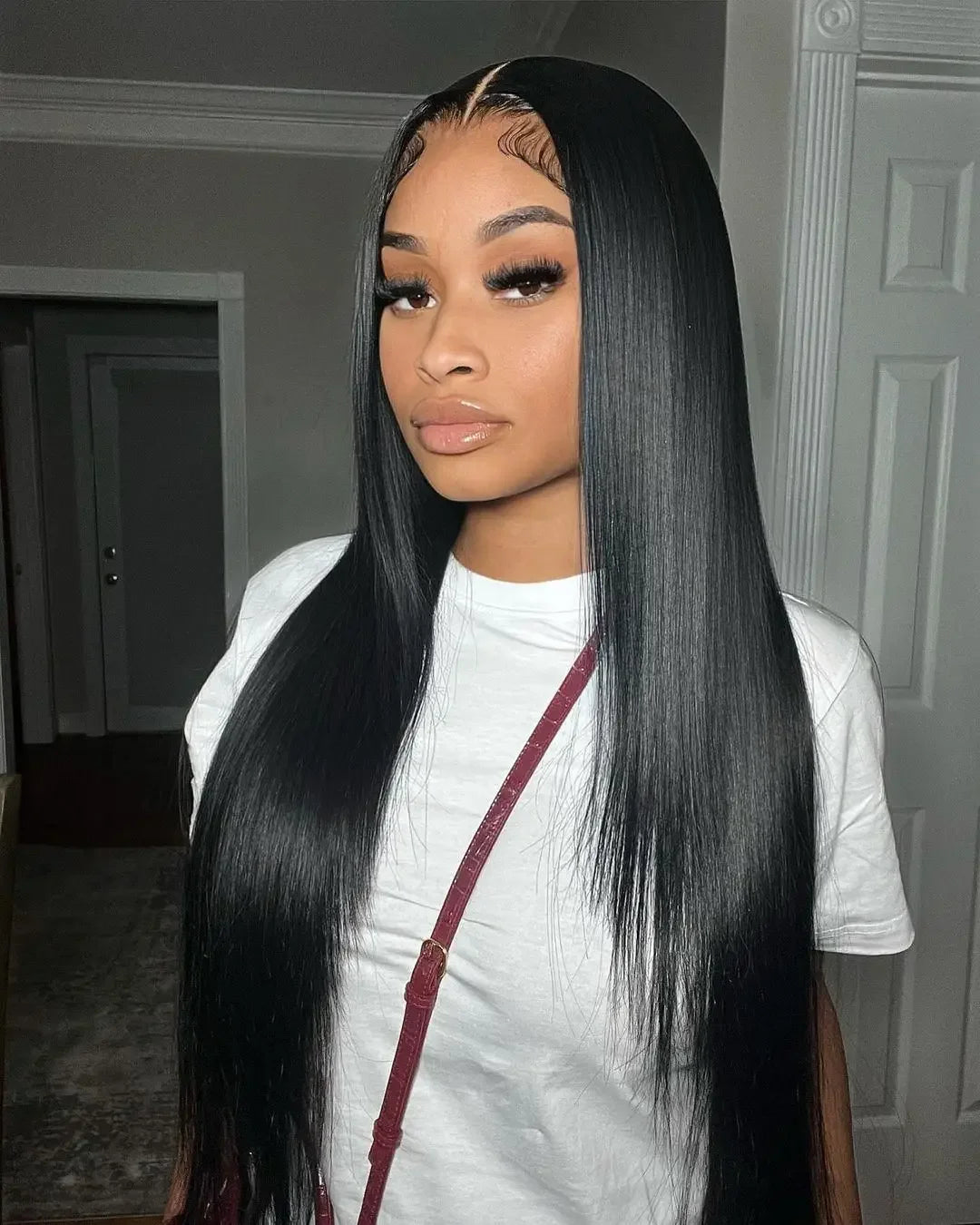 40 46 Inch 13x4 13x6 HD Bone Straight Lace Frontal Wig 360 Full Lace Front Human Hair Wigs 300% Density Glueless Wigs Human Hair