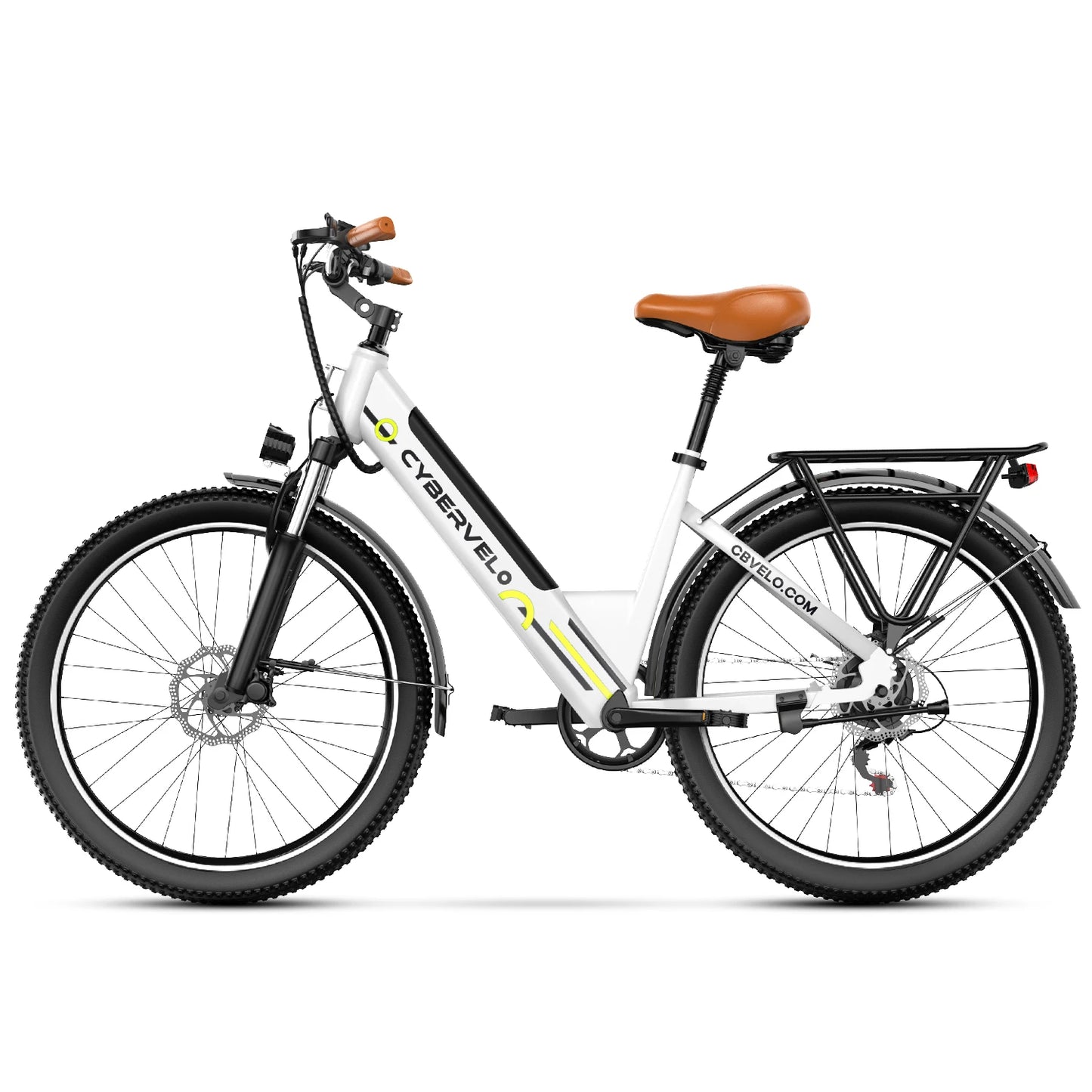 Cybervelo EK2 Peak 1000W 26 inch Electric Bicycle, Lithium Removable Battery Ebike with 7-Speed for Adults Womens All Terrain