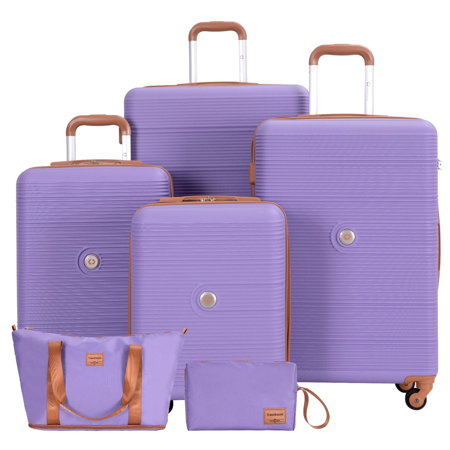 Luggage Sets 4 Piece,Suitcases with Double Spinner Wheels and TSA Lock,Hardcase 6 set Luggage with Travel Duffle Bag