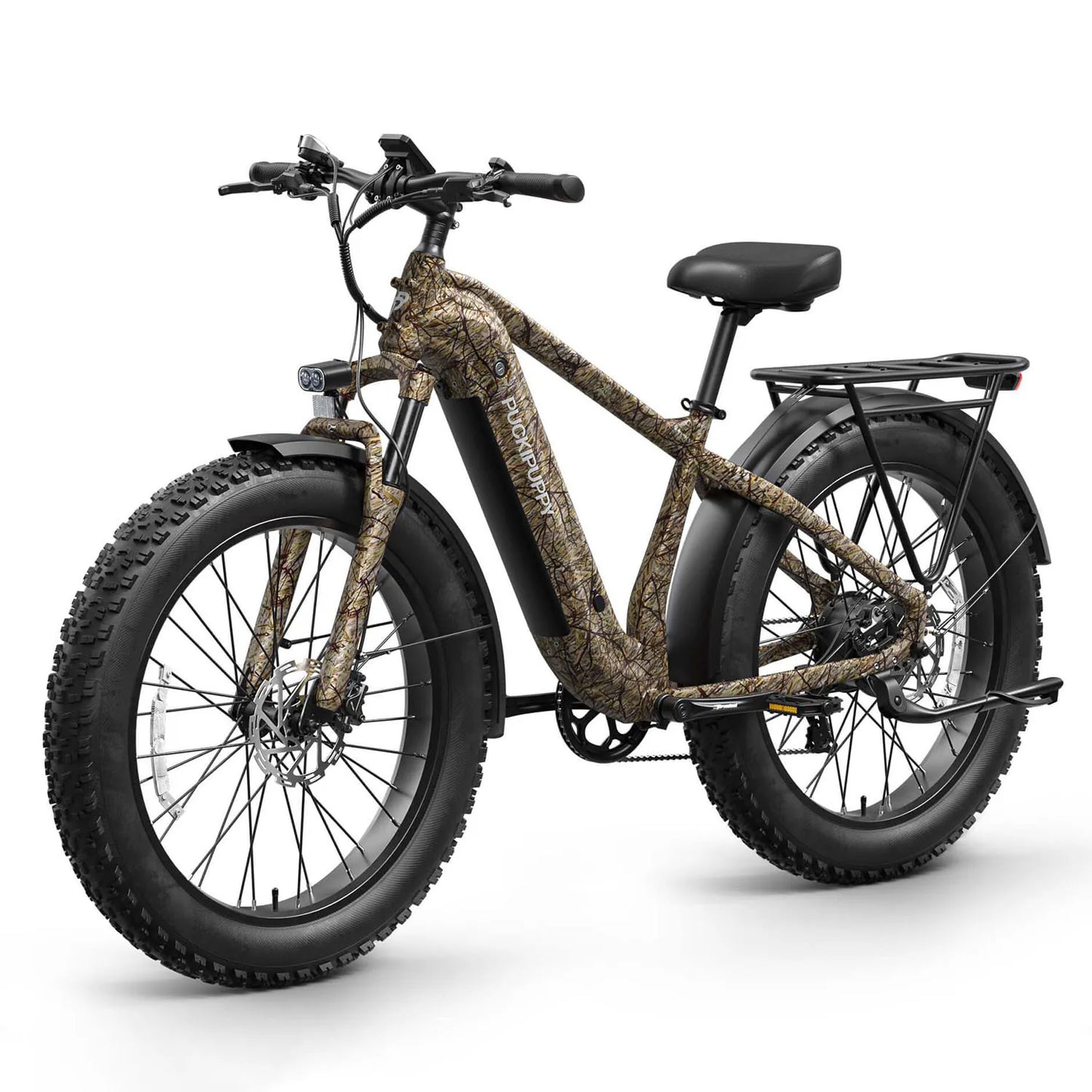 PUCKIPUPPY Beagle 2 Electric Bike With 960W Peak 26" Fat Tire Electric Mountain Bike 28MPH 48V 15AH Removable Battery Ebike