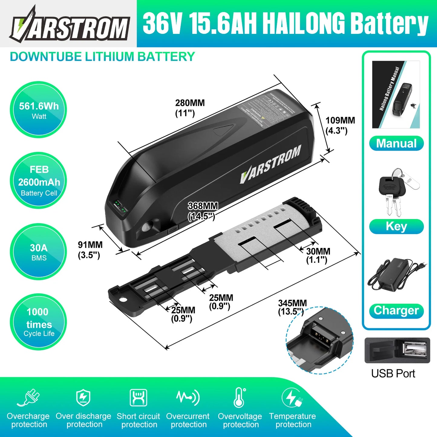 Electric Bike Battery Hailong 48V 36V 52V 20AH 30AH Downtube Pack with Original 21700 Cell 40A BMS for BBS02 TSDZ8 E-Bike Motor