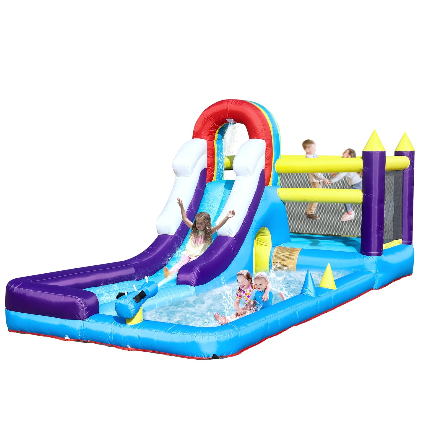16ft Inflatable Water Slide Bounce House w/ Splash Pool for Kids Backyard Party Commercial children's playground