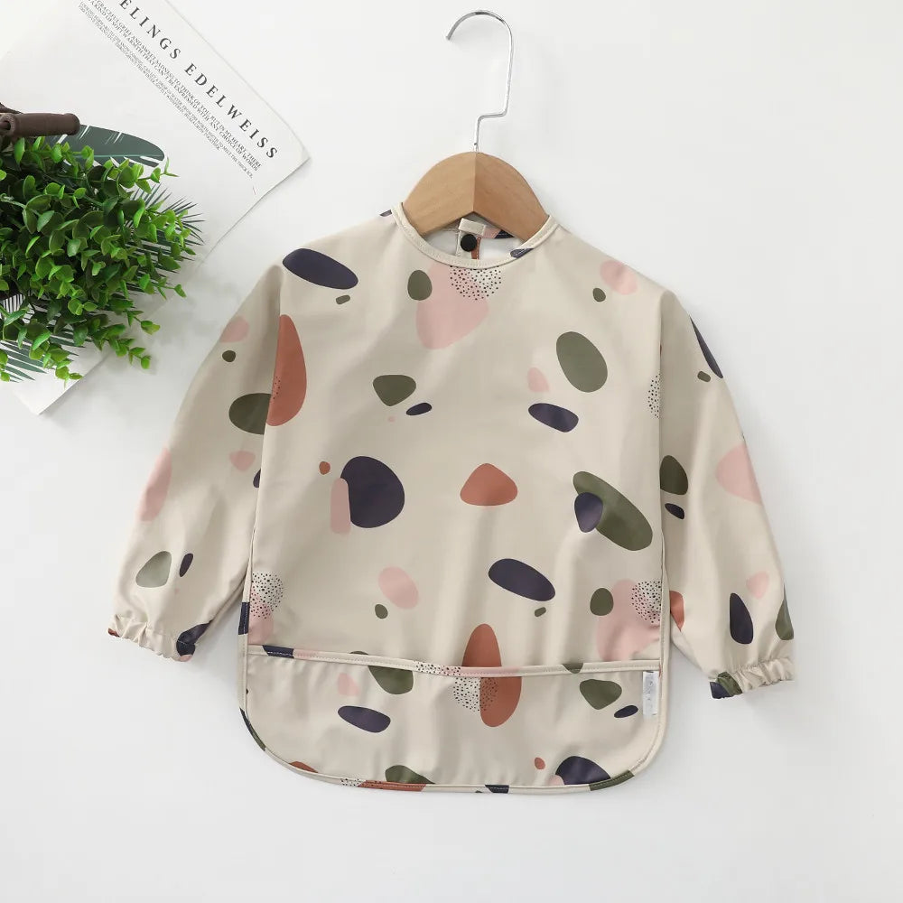 Children's Waterproof Anti-dress Bib Baby Eating Bib Super Soft Waterproof Baby Rice Pocket To Prevent Dirty Feeding