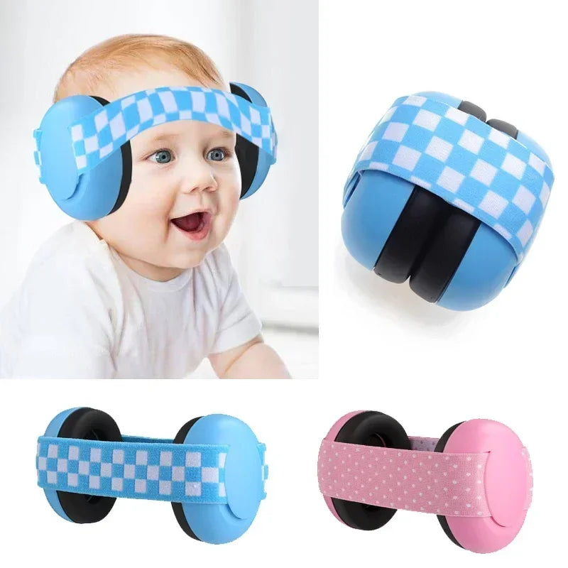 Baby Ear Muffs Soundproof Noise Cancelling Sleep Earmuffs for Infants Children Adjustable Headband Protection
